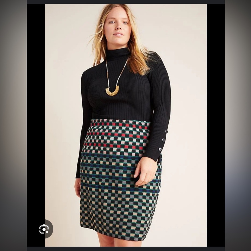 Anthropologie ALDOMARTINS Stevani Knit Pencil Skirt size M euc